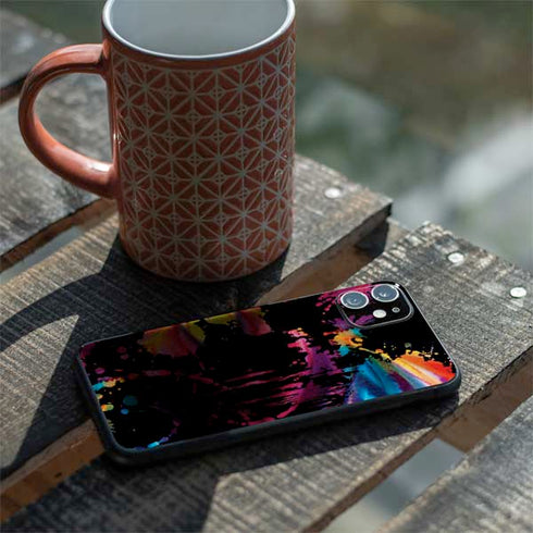 Chromatic Splatter Black iPhone 11 Skin